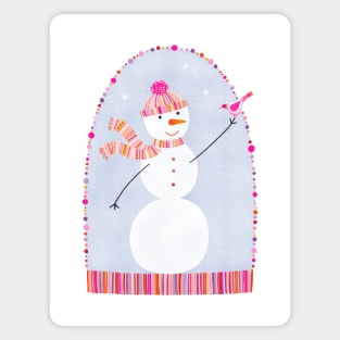 Boho Snowman Magnet